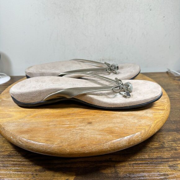 Vionic Bella II Toe-Post‎ Women’s Size 11 44Bella Sandal Brown Black Shoes - Picture 1 of 8
